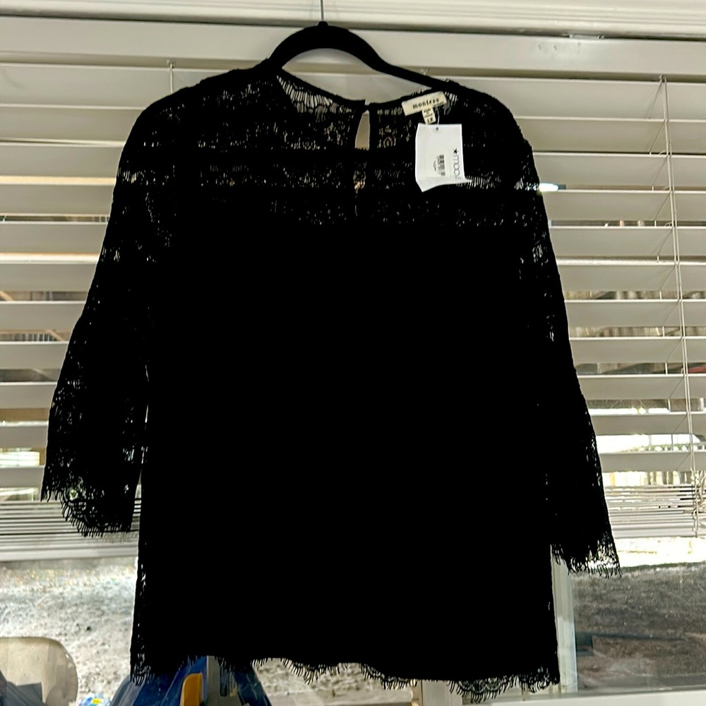 NWT black lace blouse